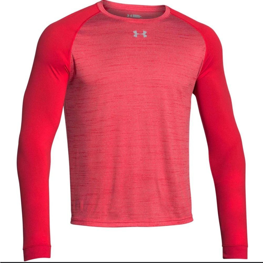 Under Armour Men’s Red Novelty Locker Long Sleeve Tee Size Medium